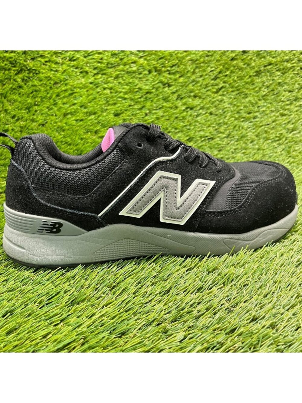 New Balance Elite Lite Women Size 8.5 Black Gray Composite Toe Safety Work Shoes